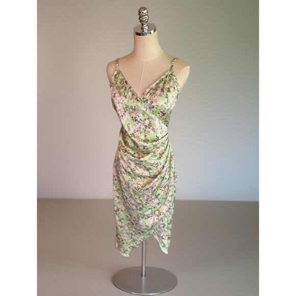 BCBGeneration Women's Strappy Y2K Midi Wrap Dress Whimsical Fairy Feminine Small - Picture 1 of 13